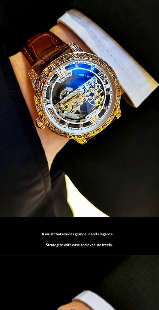 Reloj Mecánico Automático para Hombre con Cristal Doble y Resistencia al Agua - Image 17