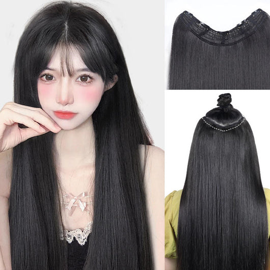 Extensión de Cabello Liso Largo sin Marcas