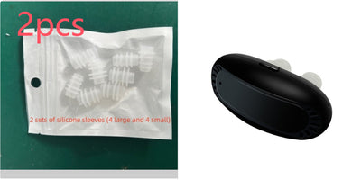 Black intelligent infrared nasal relief device with two translucent nasal probes, shown at an angle. - Image 22