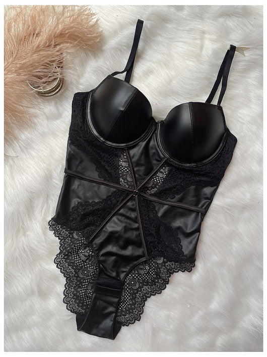 Body Sensual de Encaje y Cuero para Mujer - Image 18
