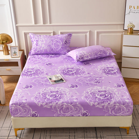 Juego de Sábana Ajustable y Funda de Almohada Estampada en Fibra Sintética - Image 12
