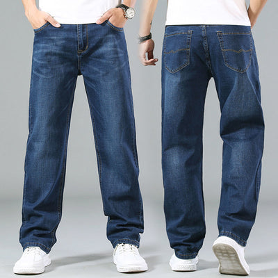 Pantalones Vaqueros Holgados de Pierna Ancha para Hombre - Corte Recto Verano - Image 12