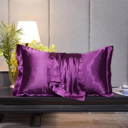 Funda de Almohada en Seda de Hielo Simple para el Hogar - Image 39