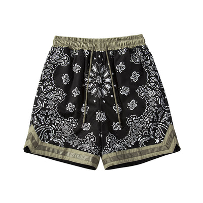 Shorts Hip-hop Militar con Empalmes y Corte Bajo para Hombre - Image 14