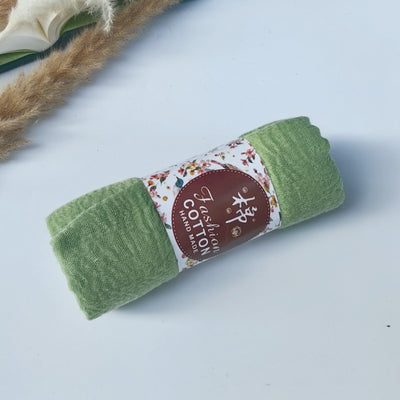 Pañuelo de Algodón y Lino Arrugado Monocromático - Image 51