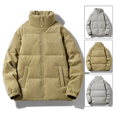 Chaqueta de Pluma Corta para Hombre con Bordado - Diseño Liso - Image 10