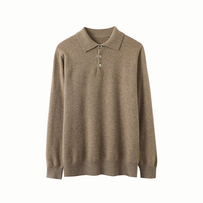 Suéter Tipo Polo de Cachemira Pura para Hombre - Image 5