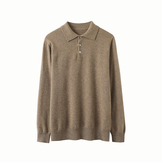 Suéter Tipo Polo de Cachemira Pura para Hombre - Image 5