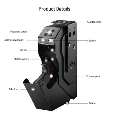 Caja Fuerte para Armas de Fuego con Cerradura de Combinación y Llave - Image 18