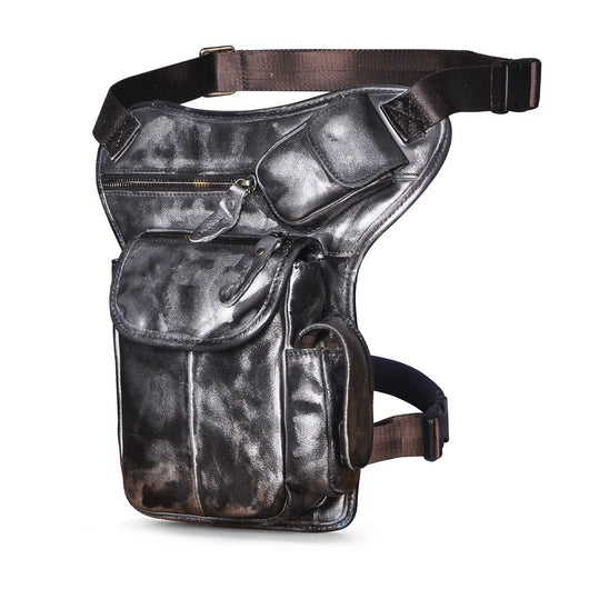 Bolsa de Cintura de Cuero Curtido al Aceite Vintage para Hombre - Estilo Outdoor - Image 12