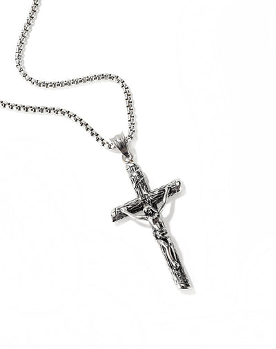 Collar Cruz Cristiana Titanio para Hombre - Diseño Clásico y Duradero - Image 4
