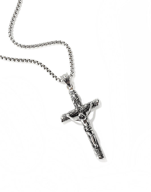 Collar Cruz Cristiana Titanio para Hombre - Diseño Clásico y Duradero - Image 4