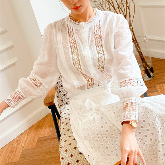 Blusa Casual Blanca para Mujer - Versátil y Cómoda - Image 12