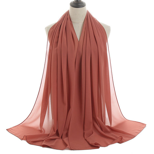 Hijab Chiffón Perlado Monocromático 70x180cm - Image 55