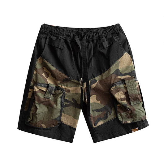 Pantalones Cortos Cargo Tácticos Multibolsillo Camuflaje para Hombre - Image 15