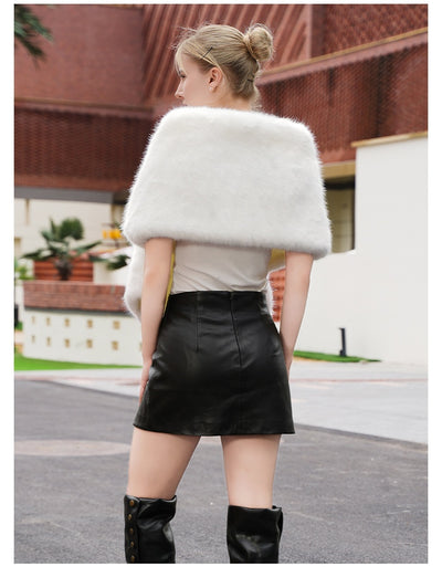 Chaleco de Pelaje Sintético y Bufanda Cruzada para Otoño e Invierno - Image 12