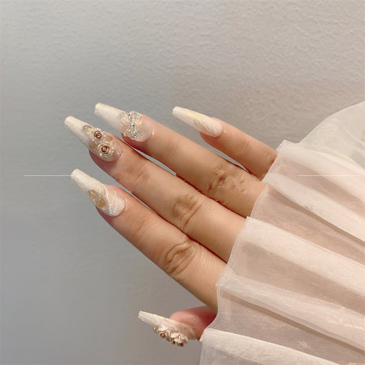 Parches de Uñas Camellia Premium Artesanales para Novia - Image 5