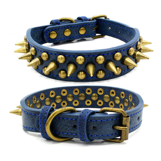 Collar de Cuero para Perros Grandes con Tachuelas y Remaches - Pit Bull S-XL - Image 4