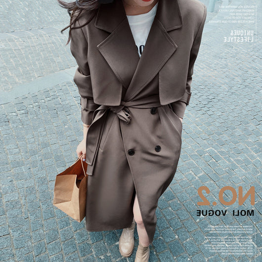 Abrigo Impermeable Casual Largo hasta la Rodilla para Mujer - Image 11
