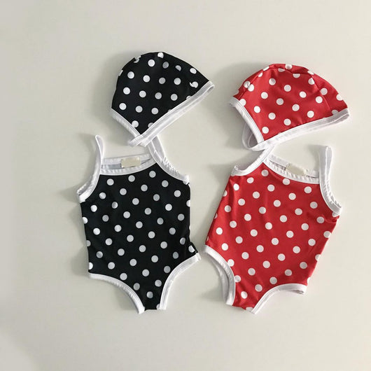 Traje de Baño Enterizo para Bebé Niña con Capucha y Lunares - Image 12