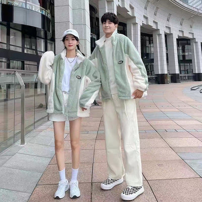 Abrigo de Polar Berber con Costuras Verde Menta para Hombre y Mujer - Image 17