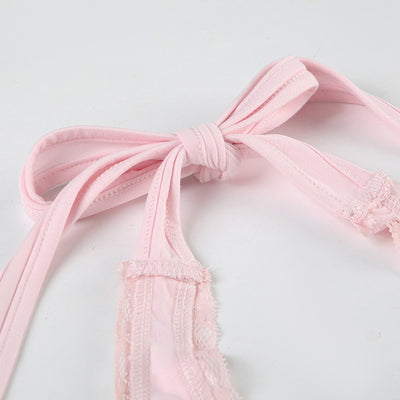 Chaleco Halter de Encaje Floral Bordado Ajustado y Estilizador - Image 24