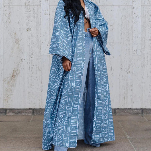 Camisa Oversized Talla Grande con Estampado Moderno