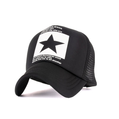 Gorra de Béisbol con Estampado de Estrella de Cinco Puntas - Image 4