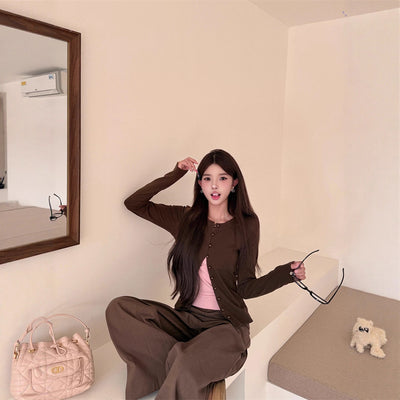Blusa Retro Coreana Falsa Dos Piezas para Mujer - Estilo Otoño Versátil - Image 4