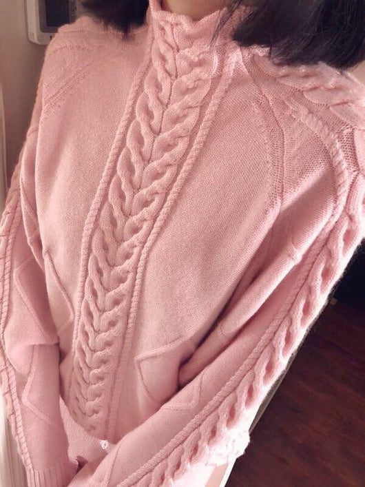 Conjunto de Dos Piezas: Suéter Cuello Alto Retorcido + Pantalón Ancho en Seda de Hielo - Image 6