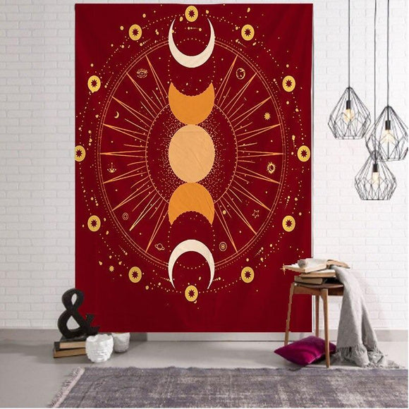Tapiz Místico de Luna - Manta Multifuncional para Pared y Descanso