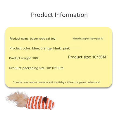 Juguete Interactivo para Gatos con Sonido, Papel Crujiente y Plumas - Image 7
