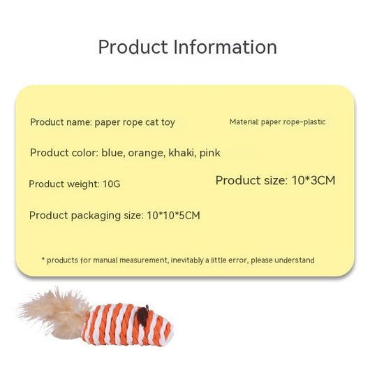 Juguete Interactivo para Gatos con Sonido, Papel Crujiente y Plumas - Image 7