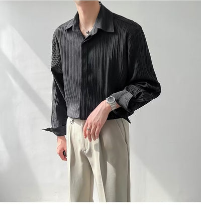 Camisa Suelta de Manga Larga para Hombre - Estilo Moderno - Image 16