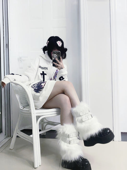 Calcetines Punk Harajuku Milenio con Hebillas de Cuero - Image 13