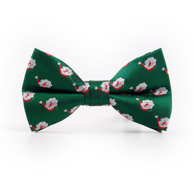 Corbata de Moño Navideño con Patrón de Árbol y Copos de Nieve - Image 10