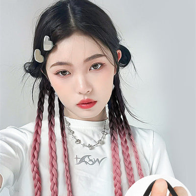 Peluca de Trenzas Box Braids con Coleta y Anillo de Cabello - Image 26