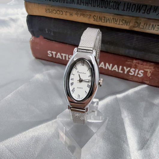 Reloj de Cuarzo Dorado Retro con Malla Ovalada - Elegancia Atemporal - Image 8