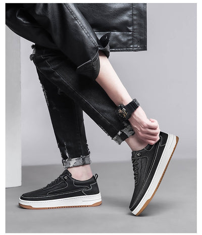 Zapatos Casuales de Cuero Genuino con Suela Gruesa - Diseño Retro Artesanal - Image 15