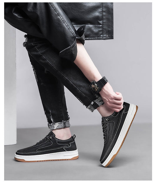 Zapatos Casuales de Cuero Genuino con Suela Gruesa - Diseño Retro Artesanal - Image 15
