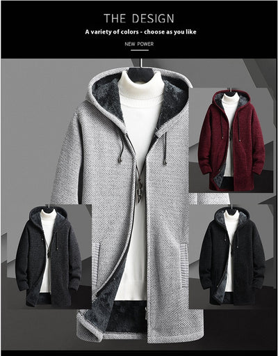 Cardigan Sudadera con Capucha y Forro Polar para Hombre - Abrigo Medio - Image 18