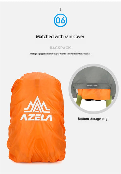 Mochila de Trekking AZELA Electron 40L - Blanco y Azul Marino para Senderismo y Viajes - Image 33