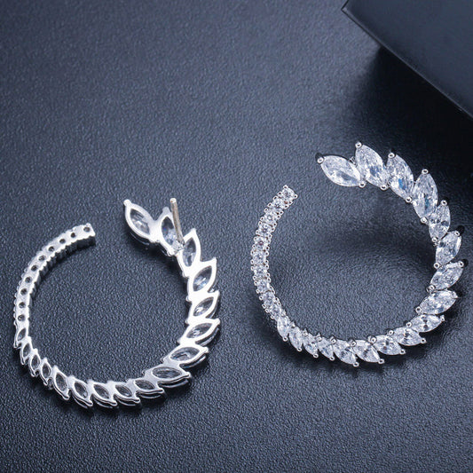 Aretes de Plata 925 con Zirconia Marquesa Brillante - Image 2