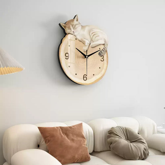 Reloj de Pared Silencioso Estilo Crema para Sala y Dormitorio
