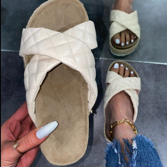 Sandalias Plataforma con Tiras Cruzadas para Mujer - Cómodas y Versátiles