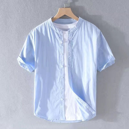 Camisa de Lino Japonés para Hombre Cuello Alto - Image 15