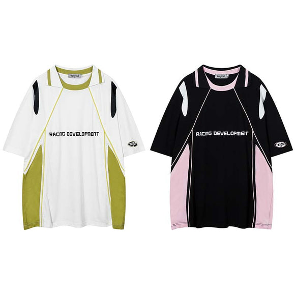Camisa Esportiva Raglan com Gola Invertida e Costuras Reforçadas