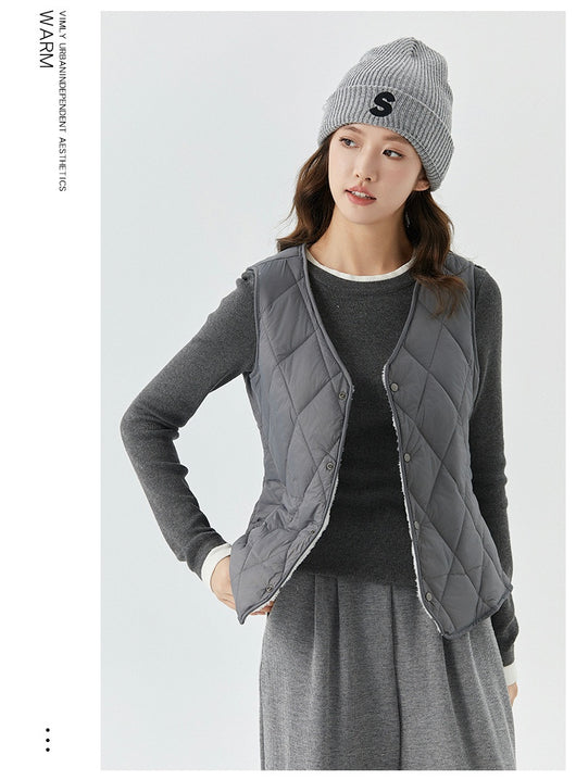 Chaleco Corto de Terciopelo para Otoño e Invierno Mujer - Image 32