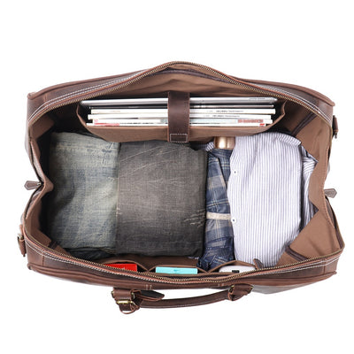Bolsa de Viaje Portátil para Hombre en Cuero Genuino Estilo Retro - Image 62