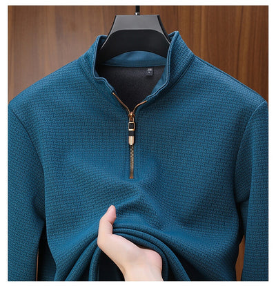 Playera de Cuello Alto con Cierre Medio para Otoño e Invierno - Manga Larga para Hombre - Image 21